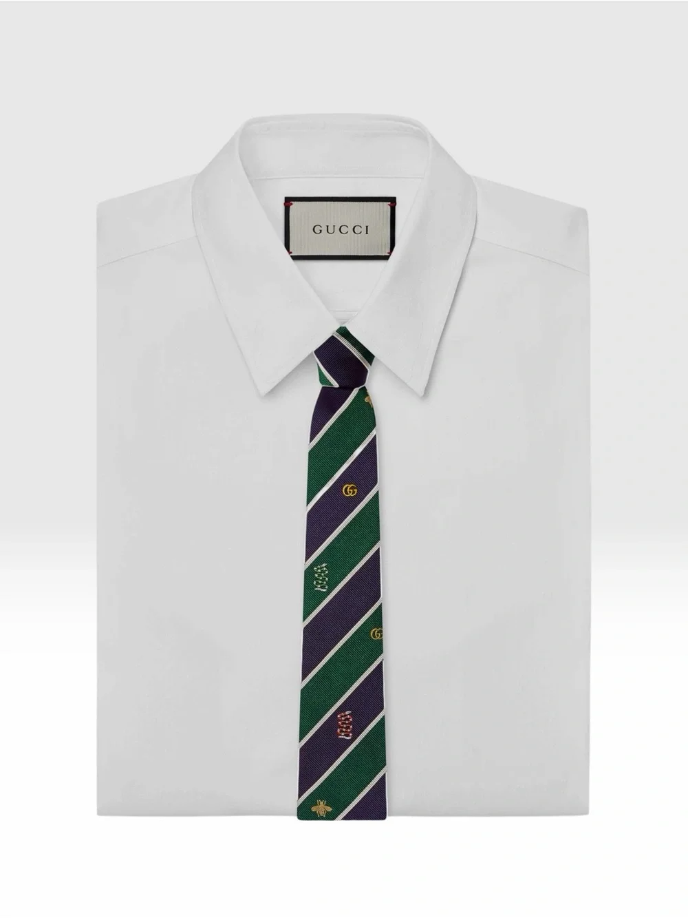 Gucci vintage striped motif logo Tie